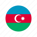 azerbaijan, circle, flag