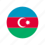 azerbaijan, circle, flag 