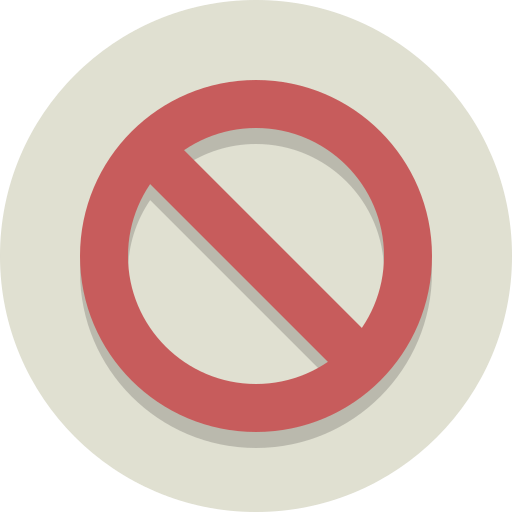 Denied, block, no, no symbol, stop, universal no icon - Free download