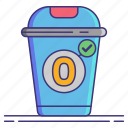 bin, trash, waste, zero