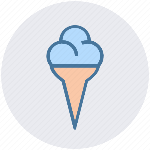 Cone, cone ice cream, dairy product, dessert, frozen dessert, ice cream icon - Download on Iconfinder