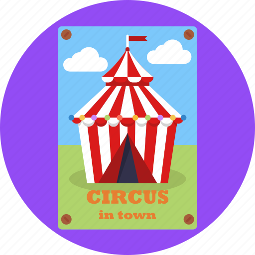 Tent, circus, poster, show, label icon - Download on Iconfinder