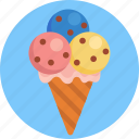 ice cream, circus, cone, ice, cream, dessert