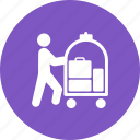 bellhop, cart, doorman, hospitality, hotel, luggage, service