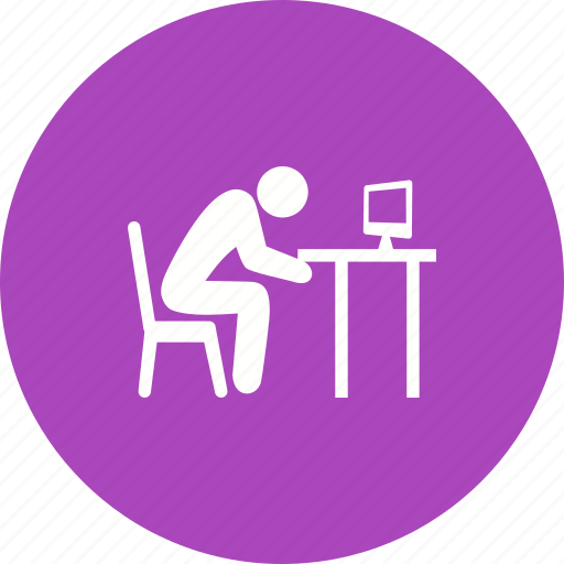 Exhausted, job, lazy, sleepiness, sleepy, tired, worker icon - Download on Iconfinder