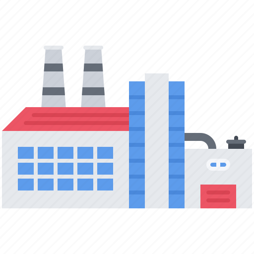 Architecture, building, factory, pipe, production icon - Download on Iconfinder