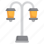 lamp, post, street, light, city, outdoor 