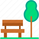 bench, garden, park, seat