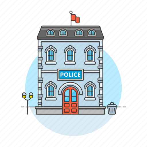 Town, station, street, officer, city, holding, building icon - Download on Iconfinder