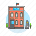 building, police, street, city, cell, officer, station, holding, town