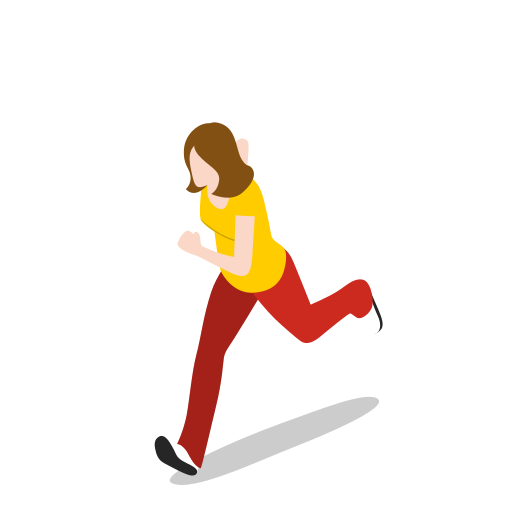 Female, running, woman, girl, user icon - Free download