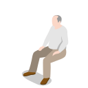 male, man, sitting, human, person, user, old man