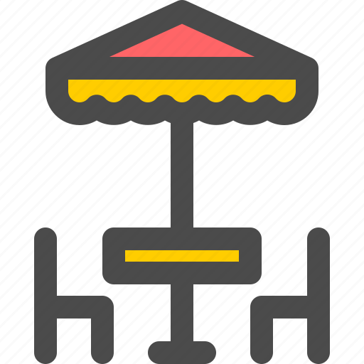 Chair, food, relax, table, umbrella icon - Download on Iconfinder