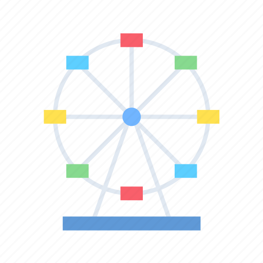 Ferris wheel, park, amusement, landmark, london icon - Download on Iconfinder