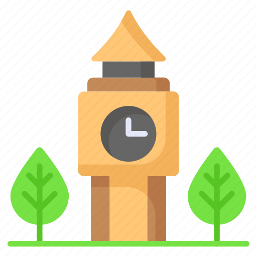 Clock, tower, big ben, timer, architecture, building, landmark icon - Download on Iconfinder