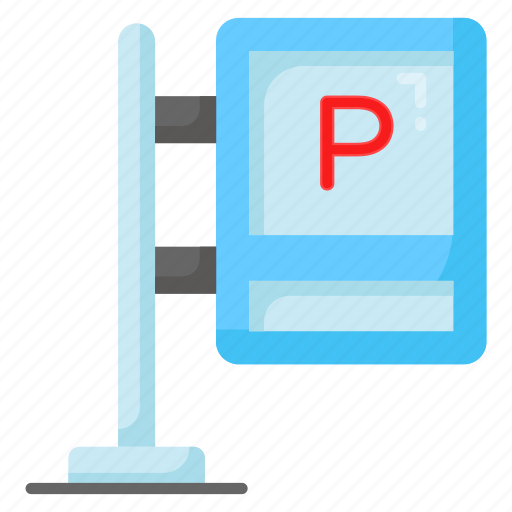 Parking, board, pole, stand, guidepost, signage, signpost icon - Download on Iconfinder
