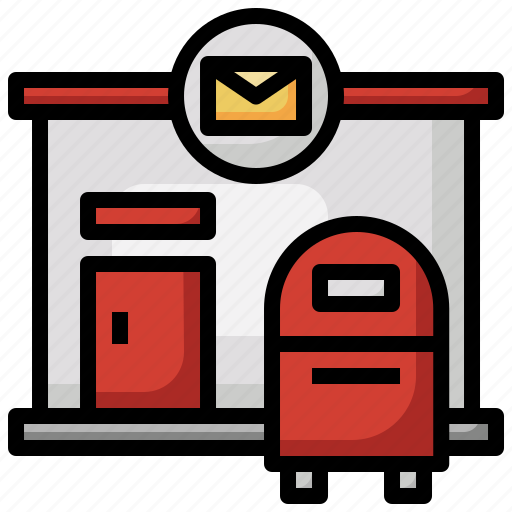 Post, office, postal, package, mail, building icon - Download on Iconfinder