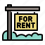 for rent, real estate, sign, business, city 