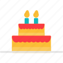 cake, birthday, candles, celebration, dessert, party