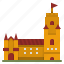 castle, fortress, defense, tower, building 