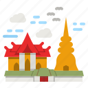 temple, thailand, asia, landmark, monument