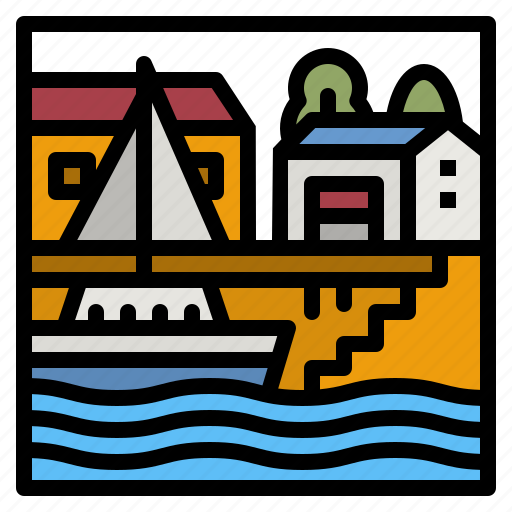 Harbour, placeholder, container, ship, location icon - Download on Iconfinder