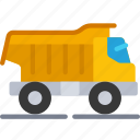 dump, truck, machinery, vehicle