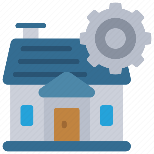 House, engineering, engineer, cog, gear icon - Download on Iconfinder