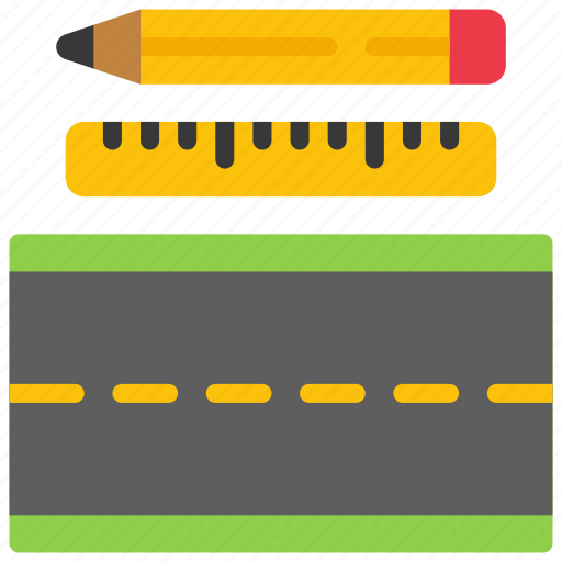 Road, design, pencil, ruler icon - Download on Iconfinder