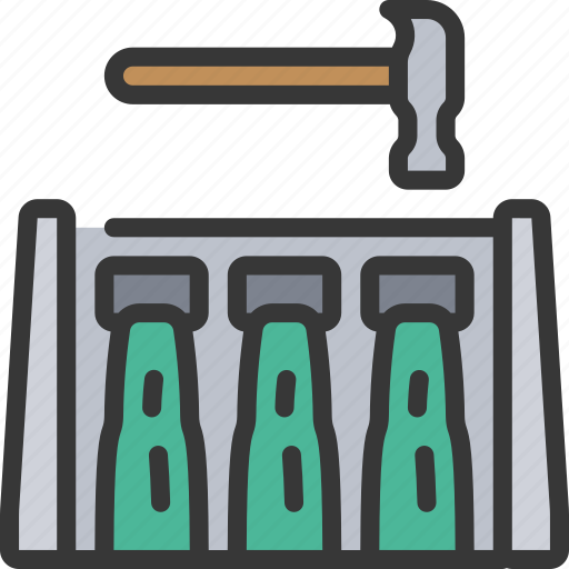 Dam, construction, hammer, water icon - Download on Iconfinder