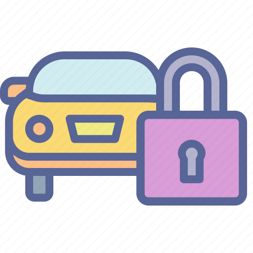 Lock, engine, car, protection, security icon - Download on Iconfinder