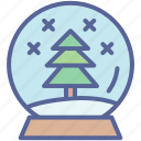 crystal, ball, christmas, xmas, gift, snow, tree