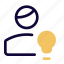 idea, single user, bulb, think 