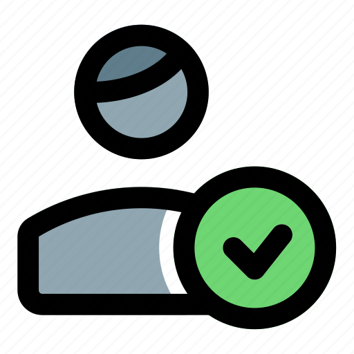 Check, accept, tick mark, single man icon - Download on Iconfinder