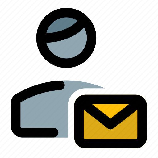 Mail, envelope, email, single man icon - Download on Iconfinder