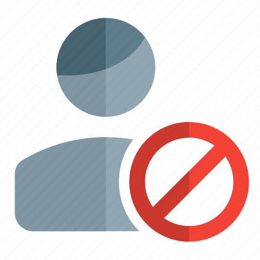 Block, cancel, prohibited, single man icon - Download on Iconfinder