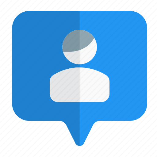 Chat, bubble, talk, single man icon - Download on Iconfinder