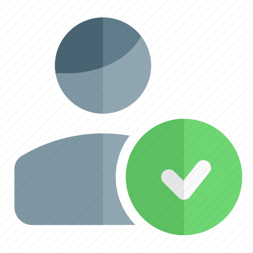 Check, accept, approve, single man icon - Download on Iconfinder