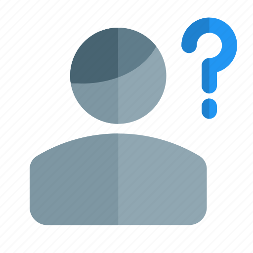Question, mark, single man, ask icon - Download on Iconfinder