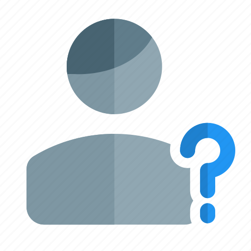 Question, mark, ask, single man icon - Download on Iconfinder