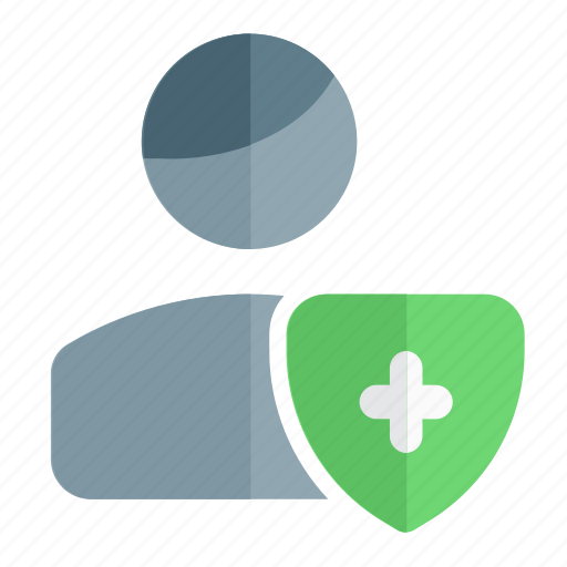 Shield, protection, secure, single man icon - Download on Iconfinder