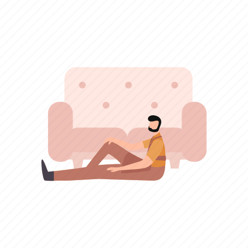 Boy, sitting, floor, clean, couch icon - Download on Iconfinder