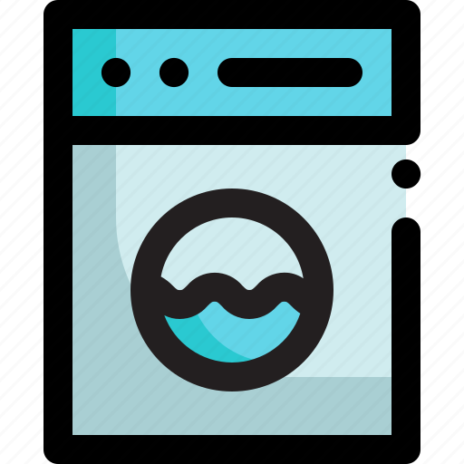 Cleaning, laundry, machine, washing, washing machine icon - Download on Iconfinder