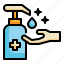 gel, wash, hand, bottle, cleaning icon 