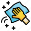 glove, clean, wash, cleaning icon 
