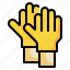 gloves, hand, washing, clean, cleaning icon 