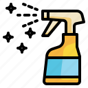 spray, sprayer, bottle, clean, cleaning icon