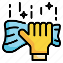 wash, hand, glove, cleaning icon