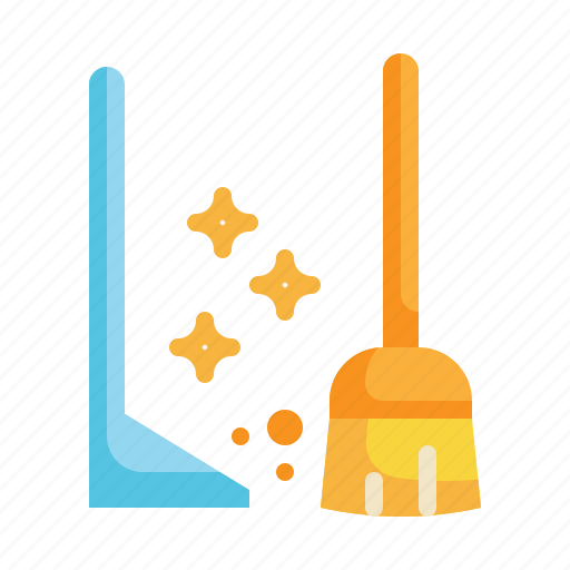 Broom, dustpan, clean, cleaning icon, laundry, wash icon - Download on Iconfinder