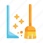 broom, dustpan, clean, cleaning icon, laundry, wash 